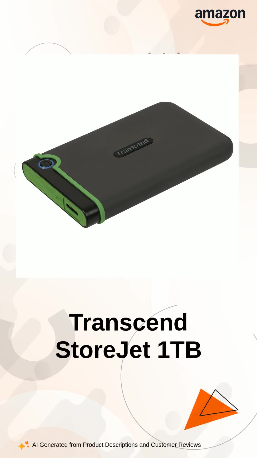 Transcend StoreJet 1TB USB 3.1 Gen 1 Portable Hard Disk Drive