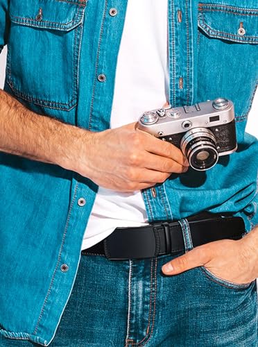 Ratchet Belts for Men - Genuine Leather 1 3/8'' Adjustable Dress Jeans (36" to 42" Waist)2