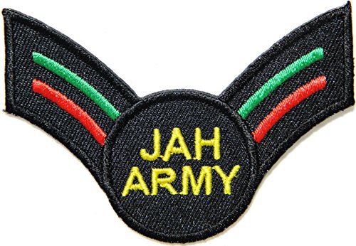 JAH ARMY Military The Lion of Judah Rasta Rastafari Jamaica Africa Reggae Logo Jacket T shirt Patch Sew Iron on Embroidered Badge Sign Costume