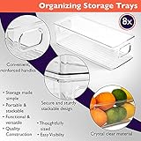 ClearSpace Plastic Pantry Organization and Food Storage Bin – Great Kitchen Organization and Kitchen Storage – Fridge Organizer Bins– 8 Pack