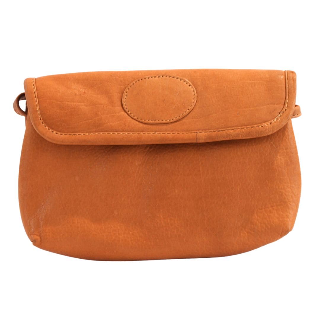 Luigi Genuine Leather Cross-Body Bag – Magnetic Closure, Stitched Pattern, Zipper Pocket for Extra Safety(Tan)