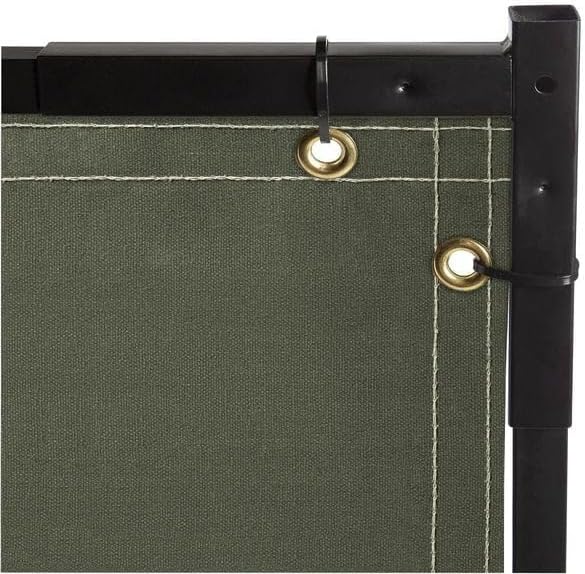Welding Screen-Vinyl, 8 ft W., 8 ft H., 12 oz/sq yd, 150 Degrees F Withstand Temp., With Grommet