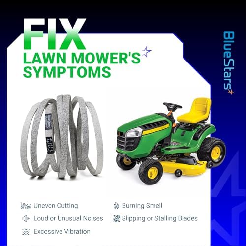 BlueStars GX21833 Lawn Mower Deck Belt - Fits 48 inch Mower Deck J-Deere L120 L130 D140 D150 D155 D160 E140 E150 E160 E170 LA130 LA140 LA145 LA155 LA165 X140 X165 | Aramid Cord | 1/2" x 141.7" - 5