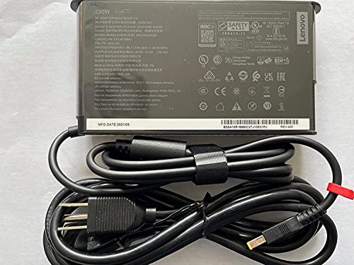 XTEES 230W 20V 11.5A Charger for Lenovo Slim Tip AC Adapter for IdeaPad Y900 Y910 G510, ADL230SCC3A, SA10R16890, 02DL144. Power Connector Cable