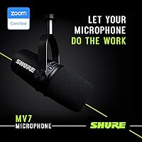 Vista 5 de Shure MV7 - Micrófono USB para podcast, color plateado
