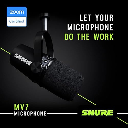 Miniatura 5 de Shure MV7 - Micrófono USB para podcasting, grabación, transmisión en vivo y juegos, salida de auriculares integrada, micrófono dinámico USBXLR de
