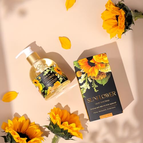 Image of ROMIIE ZOI Liquid Hand Soap, Sunflower, 260ml /8.7 fl.oz | With Gift Box, Gentle cleansing, nourishes skin without drying