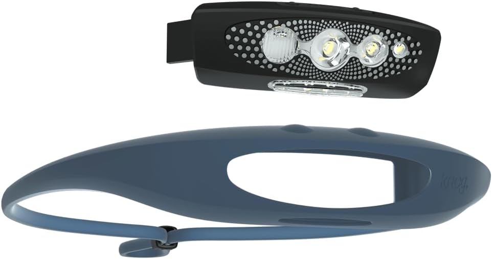 KNOG Bilby 400 Lumen Headlamp - Rechargeable Silicone Head Light w/ 7 Light Modes - Ultralight, IP67 Waterproof