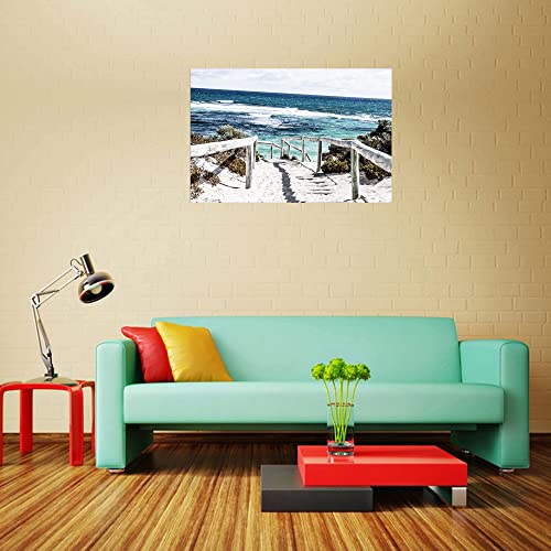 Dzl Art S74269 Rottnest Island Beach Seascape Painting Sea Nature Pictures Wall Art Canvas Prints Painting Ready To Hang For Living Room Bedroom Decor Office Wall Decor Home Decoration #TOP4