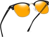 Vista 54 de Lentes de bloqueo de luz azul, vintage, medio marco, lente transparente UV, antifatiga ocular, gafas de juegos para computadora para mujeres