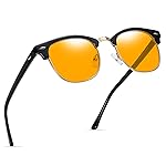 AOMASTE Blue Light Blocking Glasses Vintage Half Frame UV Clear Lens Anti Eyestrain Computer Gaming Glasses for Women Men(P49)