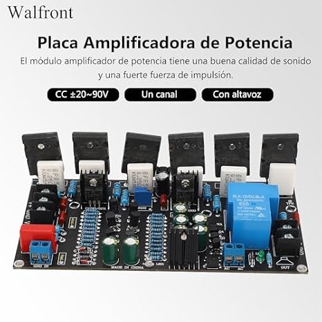 300W Single Channel Audio Amplifier Board - HiFi Power Amplifier Module with DC±20-90V Input, PCB Mount Design for DIY Audio Projects
