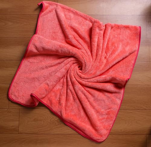 Image of Fezora Microfiber Bath Towel for Men & Women - Large Size 70x140 cm, 400 GSM, Ultra Soft, Quick Dry, Lightweight & Super Absorbent Towel for Bathroom, Gym, Spa, Travel & Swimming (Pink)