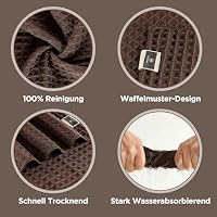 ecooe Barista Tuch + Barista Pinsel Set - 2 Magischer Barista Tücher 30 cm x 30cm und 1 Stück Vegane Kaffeebürste, Barista Zubehör für Kaffeemühle oder Siebträger, Kaffeewerkzeug für Barista – Ansicht 4