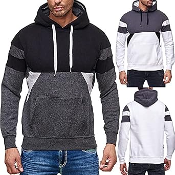 Sudadera informal para hombre con capucha, de manga larga, con capucha y  capucha ancha.: Amazon.es: Ropa
