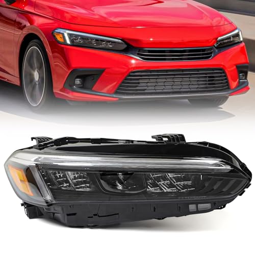 Image of Huray Right Full LED Headlight Assembly Fit for Honda Civic 2022-2025 RH Headlamp OE Factory Head Light Replacement for HO2503206 114-11763AR Passenger Side