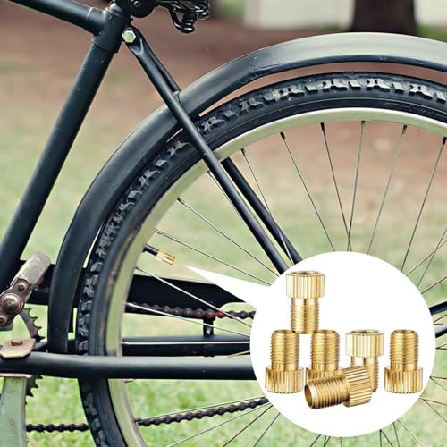 SagaSave 10 peças de latão Presta Value adaptador converte Presta para Schrader inflar pneu usando f