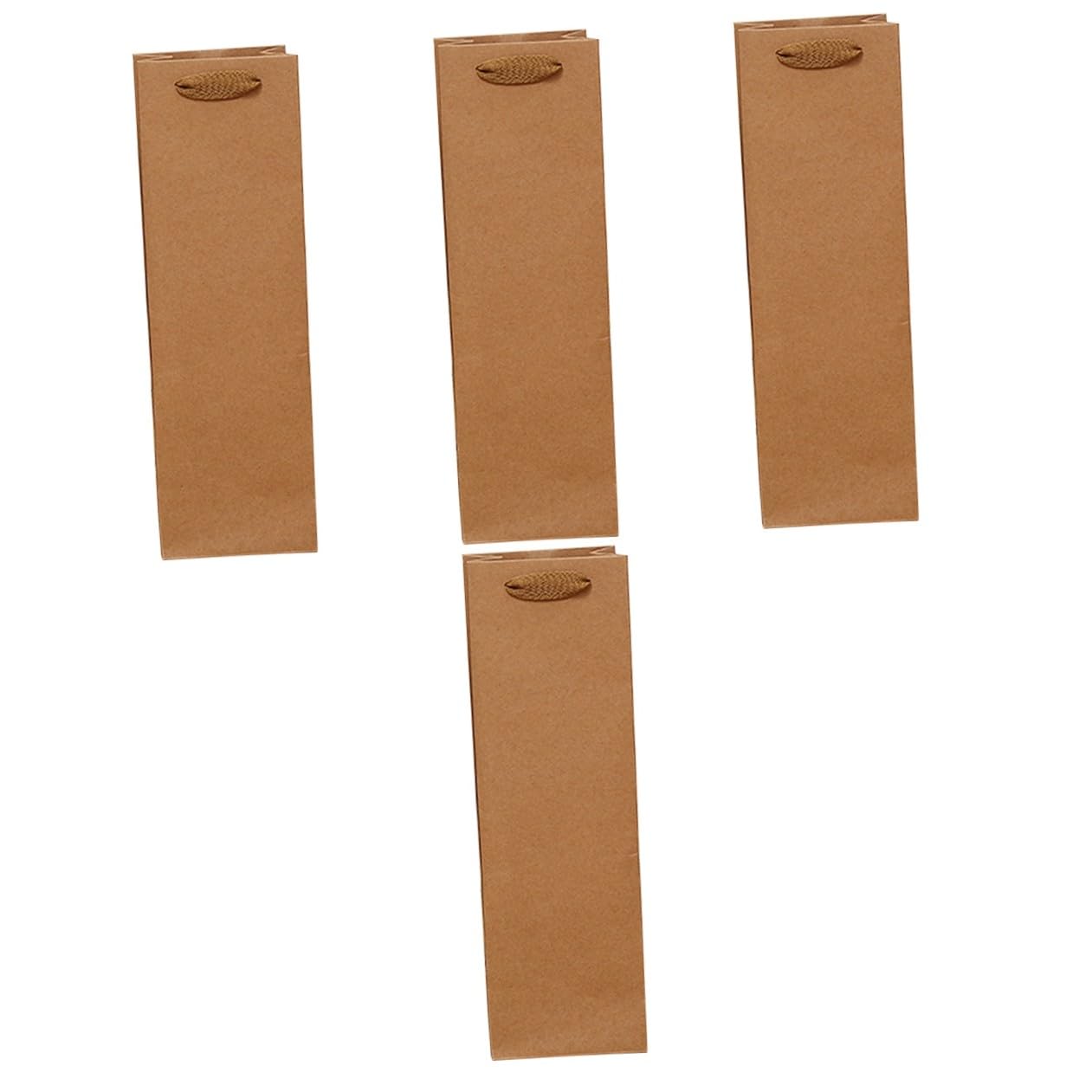 STOBAZA 48piezas Bolsa De Papel Kraft Para Vino Rojo De Bolsa De Almacenamiento Asa Para y Fiestas