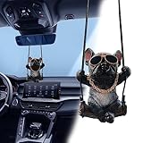 Zufoty French Bulldog Car Hanging Accessories, Mirror Ornament, Interior Decor for Men & Women