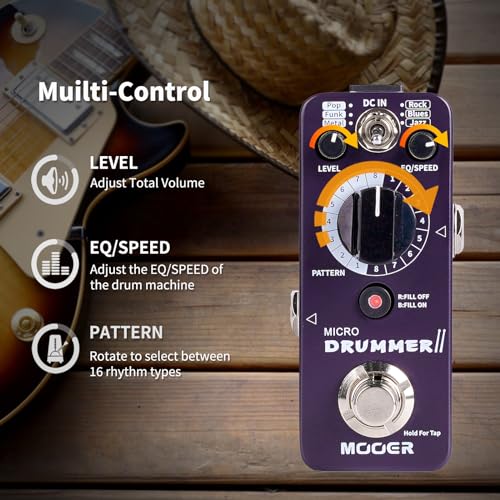 Image of MOOER Micro Drummer II Guitar Drummer Pedal Drum Machine