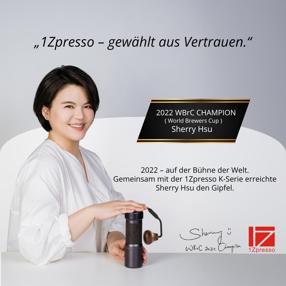 1Zpresso J-Ultra Moulin à café manuel gris fer, fraise conique, poignée pliable, tasse magnétique de 40 g, réglage numérique fin, efficacité de broyage plus rapide, idéal pour expresso (gris fer)