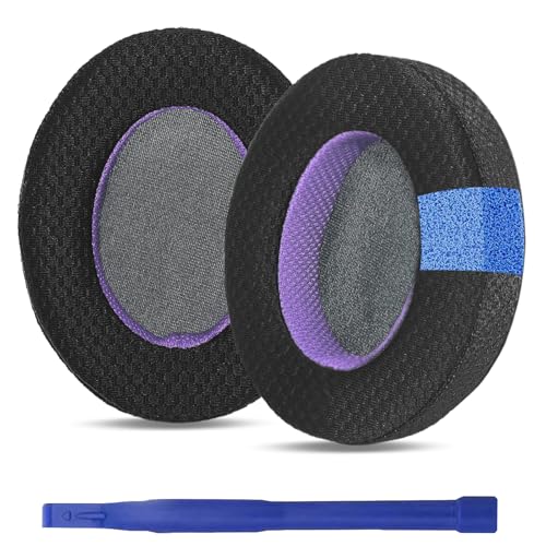 Image of WH-1000XM3 Replacement Earpads, Upgraded Mesh Fabric Ear Pads for Sony WH-1000XM3 Headphone, Comfort Material & Unique Inner & Outer Layer, Black & Purple Special Edition