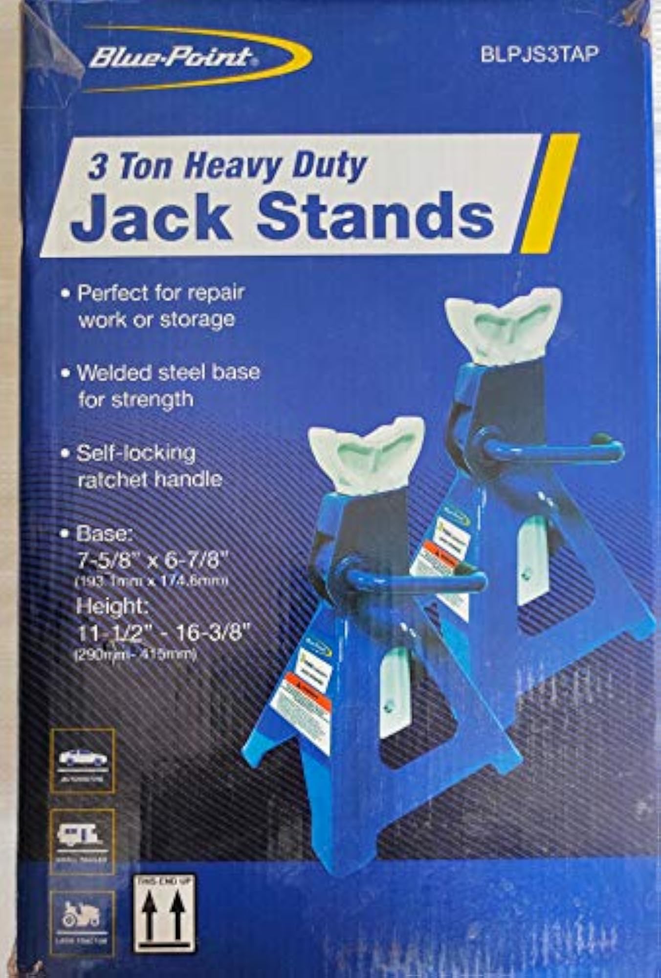 Heavy Duty Jack Stand Pair for Vehicles
