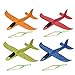 Herefun Planos de Espuma, 4 Pcs Avión Planeador, Planeadores de Espuma, Modelo de Avion Deportes al Aire Libre Volar Juguete, Favores de la Fiesta (D)