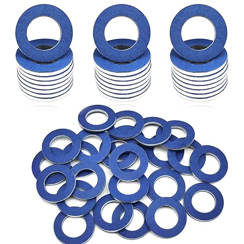 Image of 24PCS 12mm Aluminum Seals, Oil Drain Plug Gasket, Crush Washer Seals, Compatible with Toyota Lexus Scion, OEM: 90430-12031 90430-12028 095-156 65394