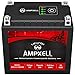 AMPXELL YTX12-BS/YTX14-BS Batterie au lithium pour motos pour sports motorisés 12V, moto de remplacement, VTT,scooter, motoneige, tondeuse à gazon et batterie de générateur