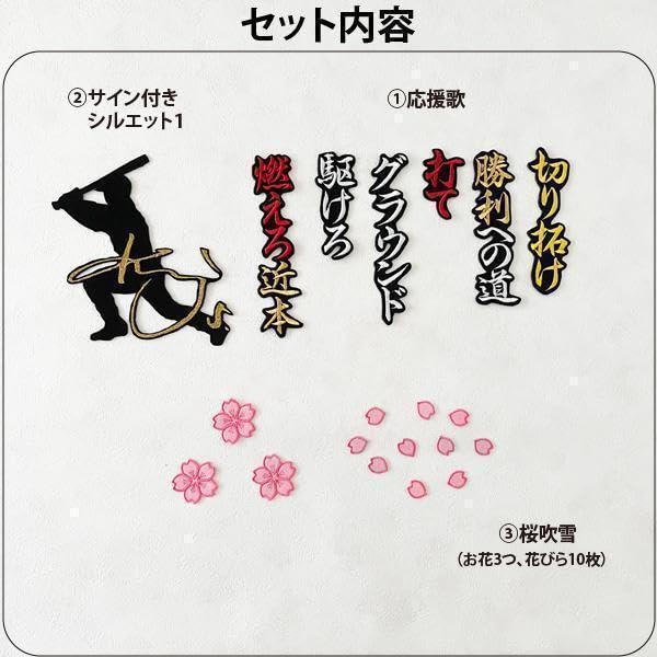 Amazon.co.jp: 阪神タイガース 森下翔太 刺繍ワッペン 3点 b セット