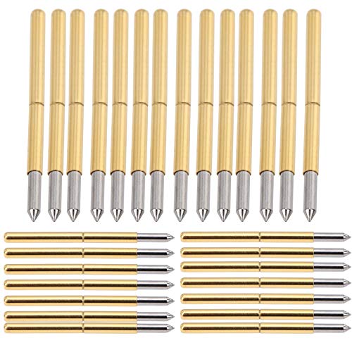 Image of 100pcs Test Probe, Pin Test Tools 2.0mm Spring Test Detection Probe Pins Brass Pogo Pins