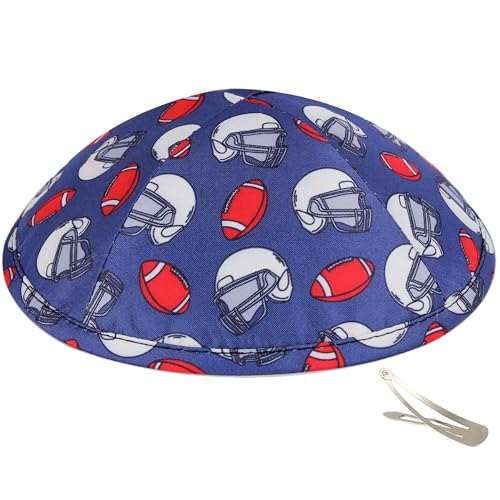 Zion Judaica Football Designed Kippah for Adults and Kids Sports Kipah Printed Kippot Favorite Hobby...