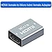 Strhowill (2Pack HDMI to Micro HDMI Extender Coupler Adapter，Micro HDMI Adapter Extender HDMI Type D Female to HDMI Type A Female Coupler Connector Support 3D 4K 1080P (HDMI Female-micro HDMI Female)