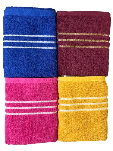 Image of ANTONIA Exclusive Cotton Hand Towels (13 inch X 20 inch Inches) Set - Ultra-Soft & Absorbent Wash Basin Wipe Napkins for Bathroom Kitchen Hotel - Multi Color Small Towel for Face Hair Gym Spa, Pack of 12