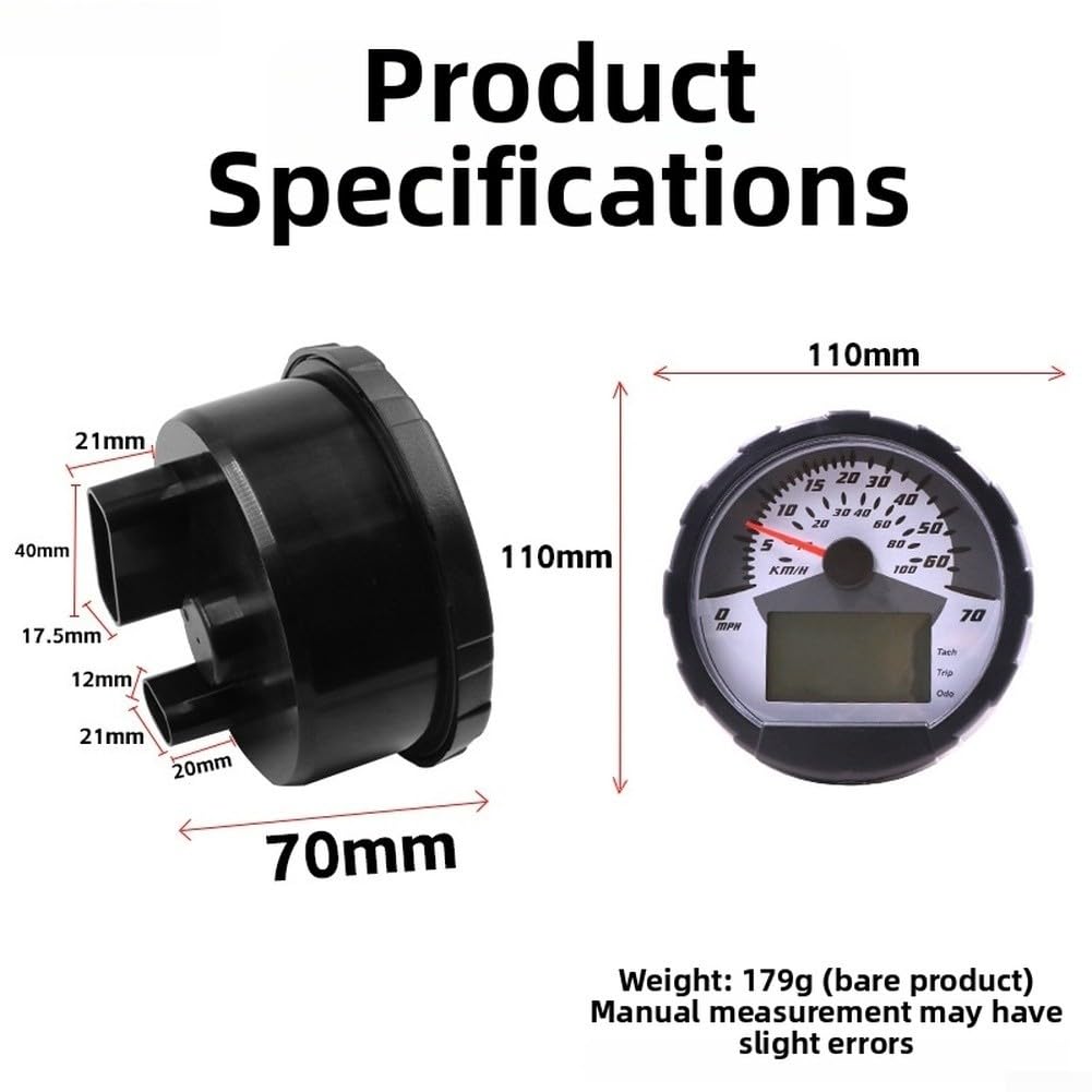 Für ATV Tacho Gauge Cluster, Multifunktionsanzeige für Turbo Temp Ölspannung, Dual für MPH KPH, Plug-and-Play 16+3 Pin, für Polaris Für Sportsman 400 500 600 700