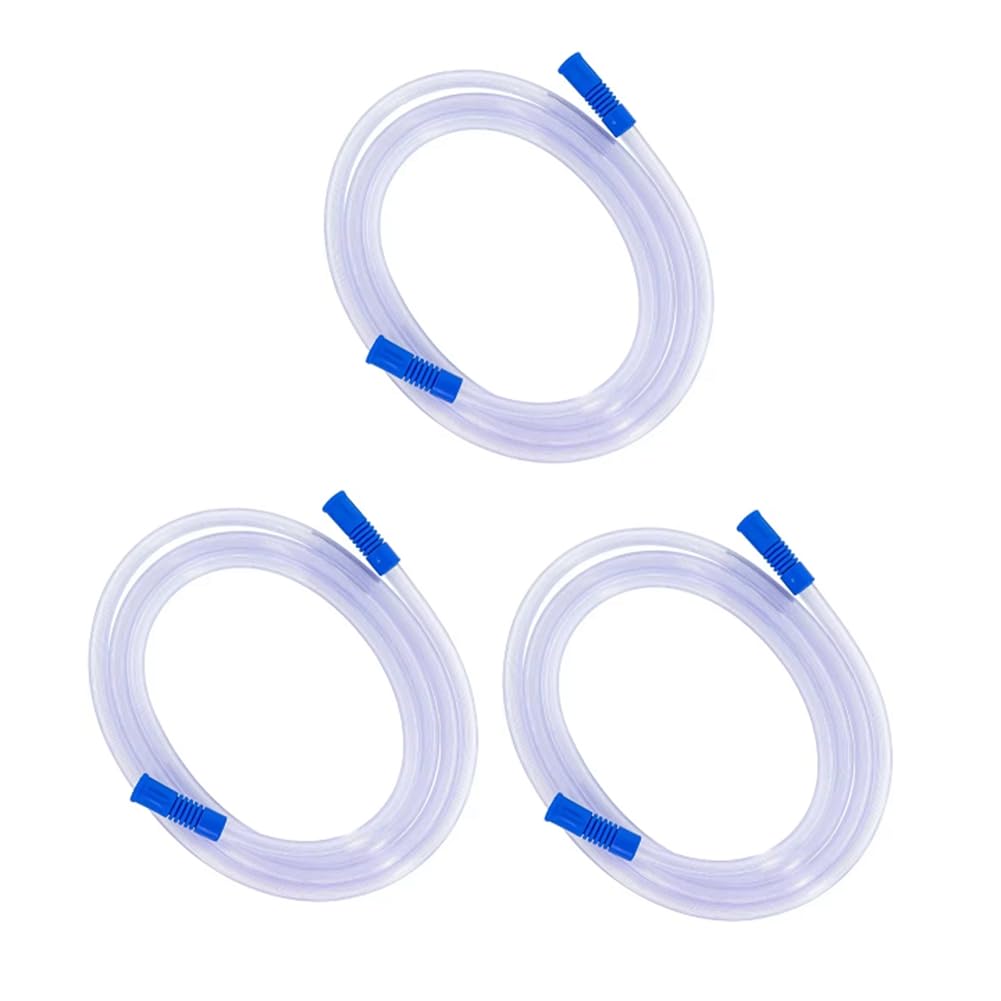 Yarryuter 3 Pack Extended Suction Connection Tube Disposable External Suction Connecting Tube Suction Catheter Connection Tube Vacuum Suction Machine Collection Tubing