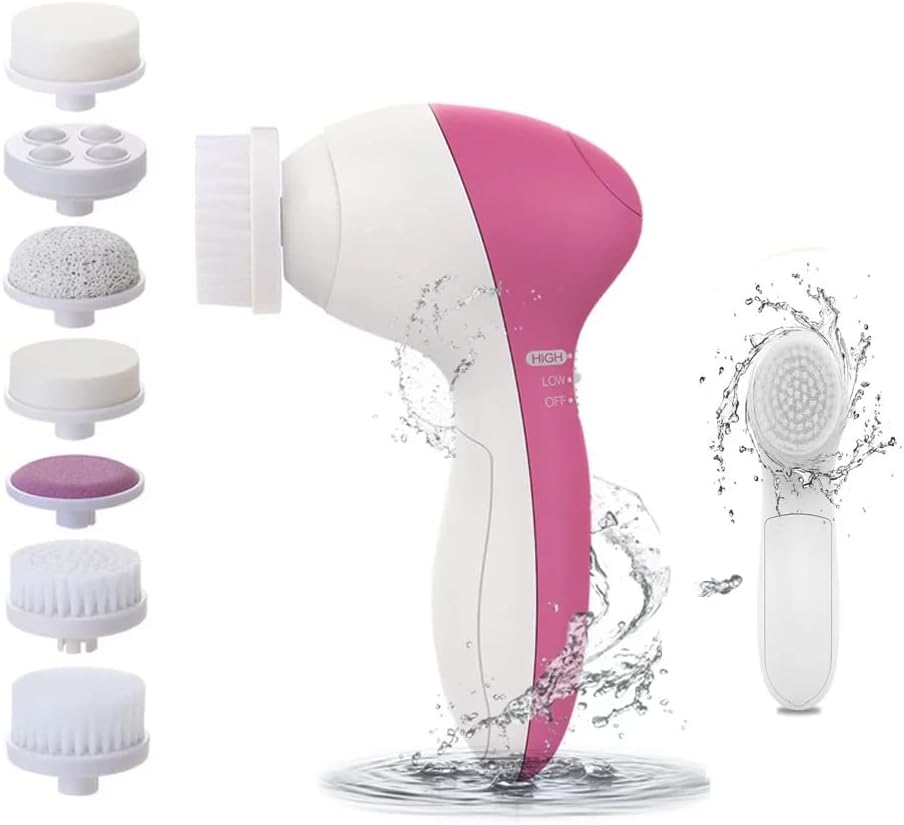 7 in 1 Facial Cleansing Brush Face Scrubber Deep Cleansing