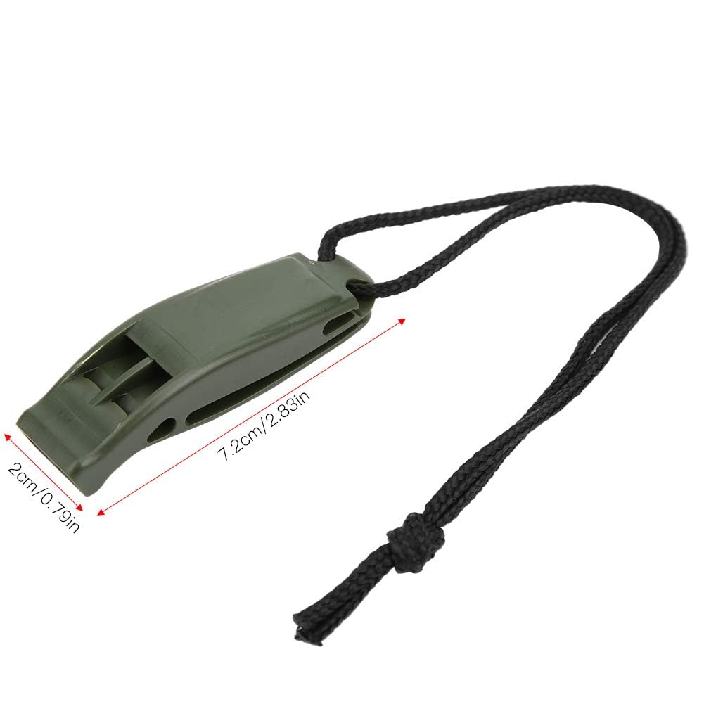 Sustainable Water Sports Emergency Pipes - Portable Survival Outdoors with Double Frequency - 8st, BlackOrangeMilitary Green (OD Green)