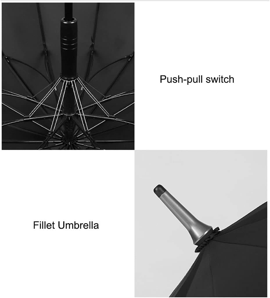 Vented Golf Umbrella Oversized Umbrella with Ergonomic Handle Compact Windproof Stick Umbrella for Business Sports Golf Umbrella for Adults Men Women