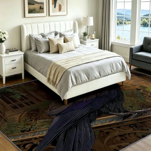 Tapis lavable en machine 120x180 antidérapant style gothique