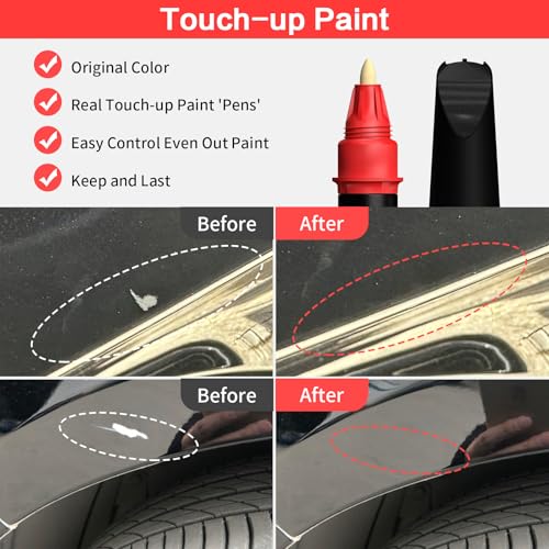 Image of Carhoo 1D9 Silver Graphite Metallic Compatible With Toyota Exact Match Touch Up Paint Pen, Car Scratch Remover for Nicks and Chips Repair - 0.56 Fl Oz(16ml)