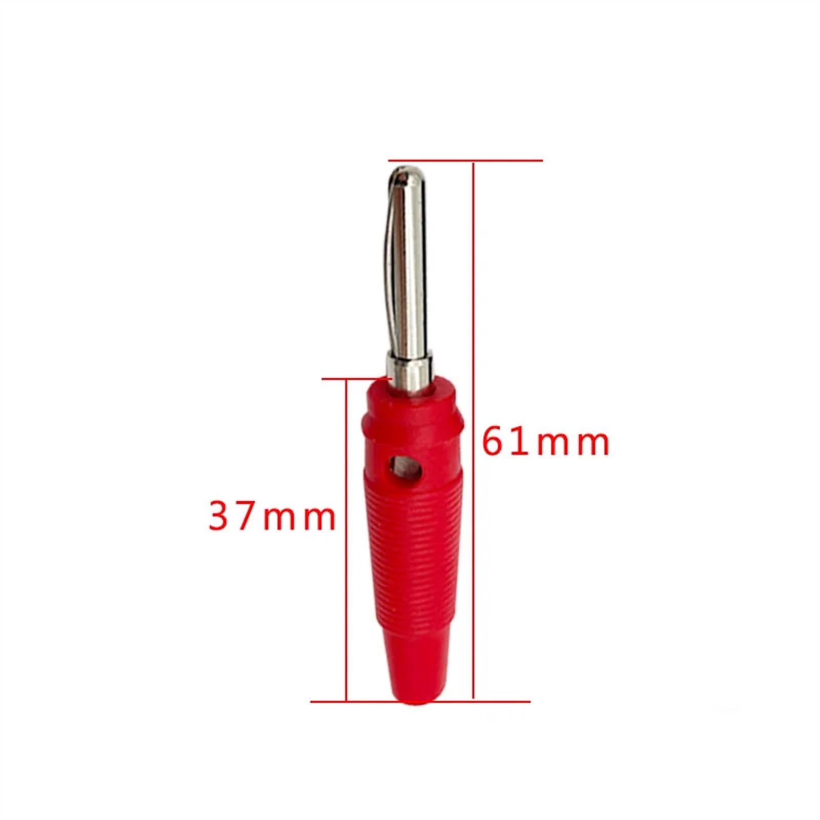 20 sztuk wtyków bananowych 4 mm, izolowanych prądem, osłonięte, można układać w stos, przyłącze głośnika, przyłącze śrubowe, adapter kablowy (20 czarny)