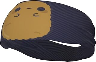 Cute Chicken Nugget Sports Sweatband Headband Sweat Resistant Perfect Gym Outdoor Yoga Workout Activities Running Men Women