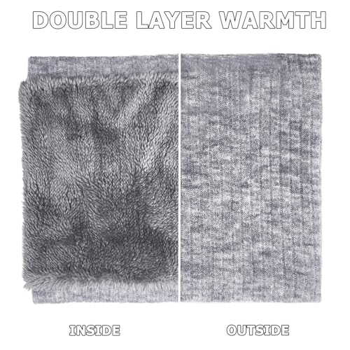 3 Pack Winter Neck Warmer & Ski Mask for Men Women Thermal Warm Fleece Face Mask Neck Gaiter Scarf Gift - Image 4