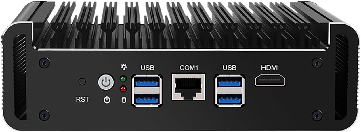Micro Firewall Appliance, Mini PC, OPNsense, VPN, Router PC, I5 1135G7, RJ17, AES-NI, 6 x Intel 2.5GbE I226-V LAN, COM, HDMI, Sim Slot, 16G RAM, 512G SSD