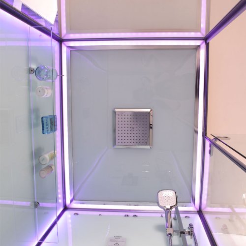 EAGO Dampfdusche DZ990- 1F12 weiß/ 120×90/ rechts-3