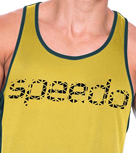 Speedo Fusion Laser Regata, Masculino, Amarelo/Cinza, G
