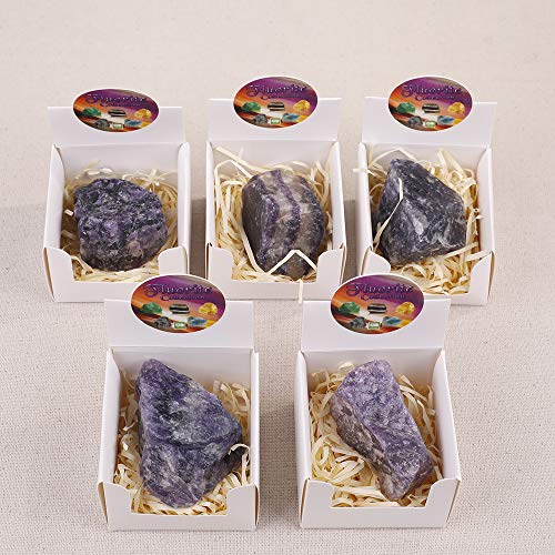 Image of Natural Purple Fluorite Crystal Specimen Raw Stone for Collection (1.5-2.2 inch)