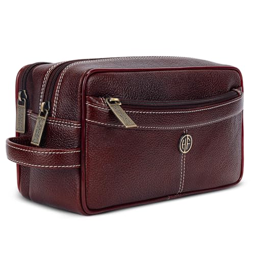 Hammonds Flycatcher Genuine Leather Toiletry Bag for Men and Wome...